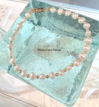 Image 1 of 14k pearl (bracelet ,anklet , necklace)