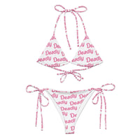 Image 1 of String bikini "Deadly Barbz" (White)