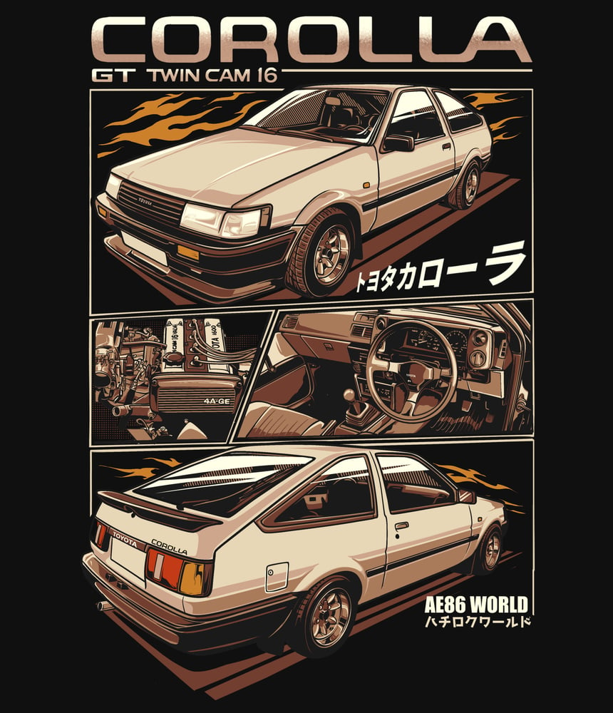 Image of AE86 Corolla Twin Cam T-shirt 