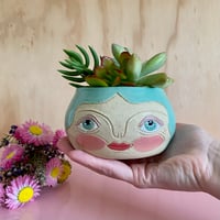 Image 2 of Two Faced Ceramic Planter - Joselyn