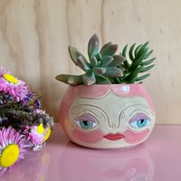 Image 1 of Two Faced Ceramic Planter - Joselyn