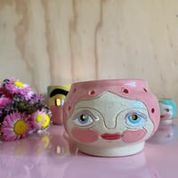 Image 3 of Medium Ceramic Tea Light Holder - Bernice 