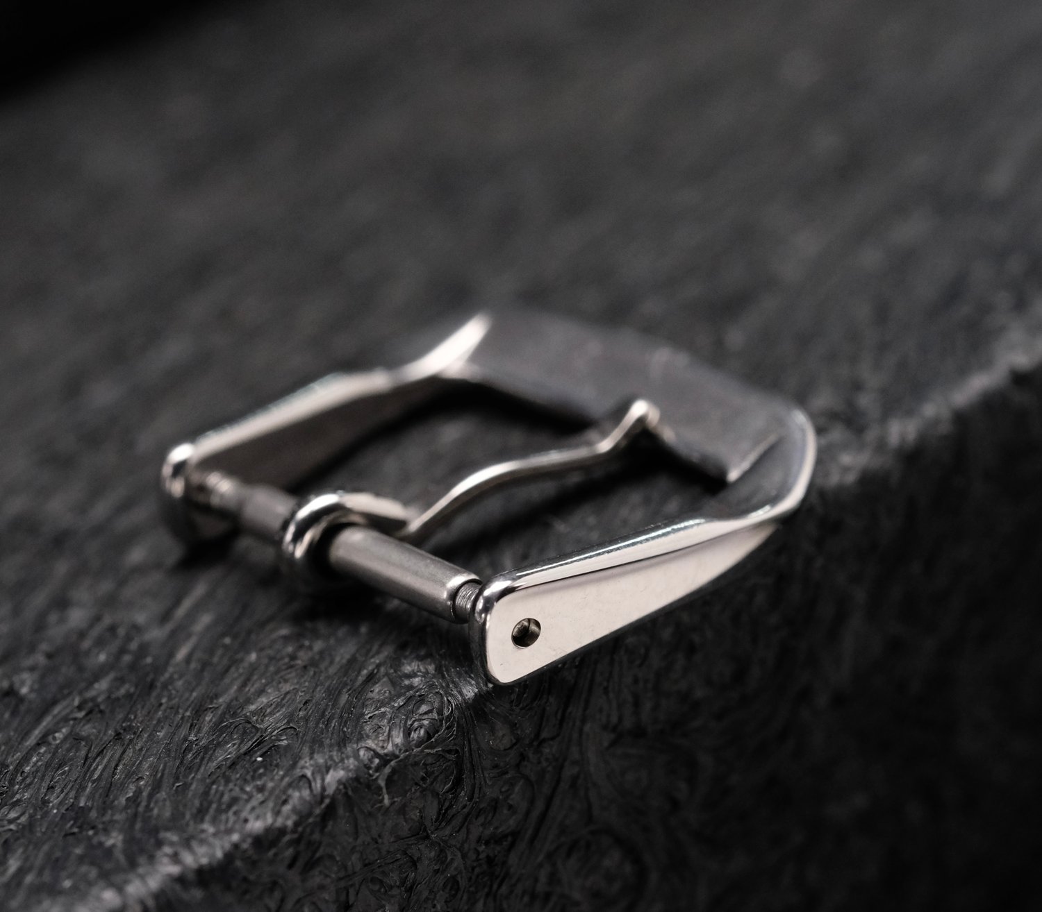 Image of VINTAGE STYLE STAINLESS STEEL (SILVER) TANG BUCKLE, 14MM 