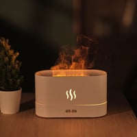 White Aromatic Humidifier with Flame Mist