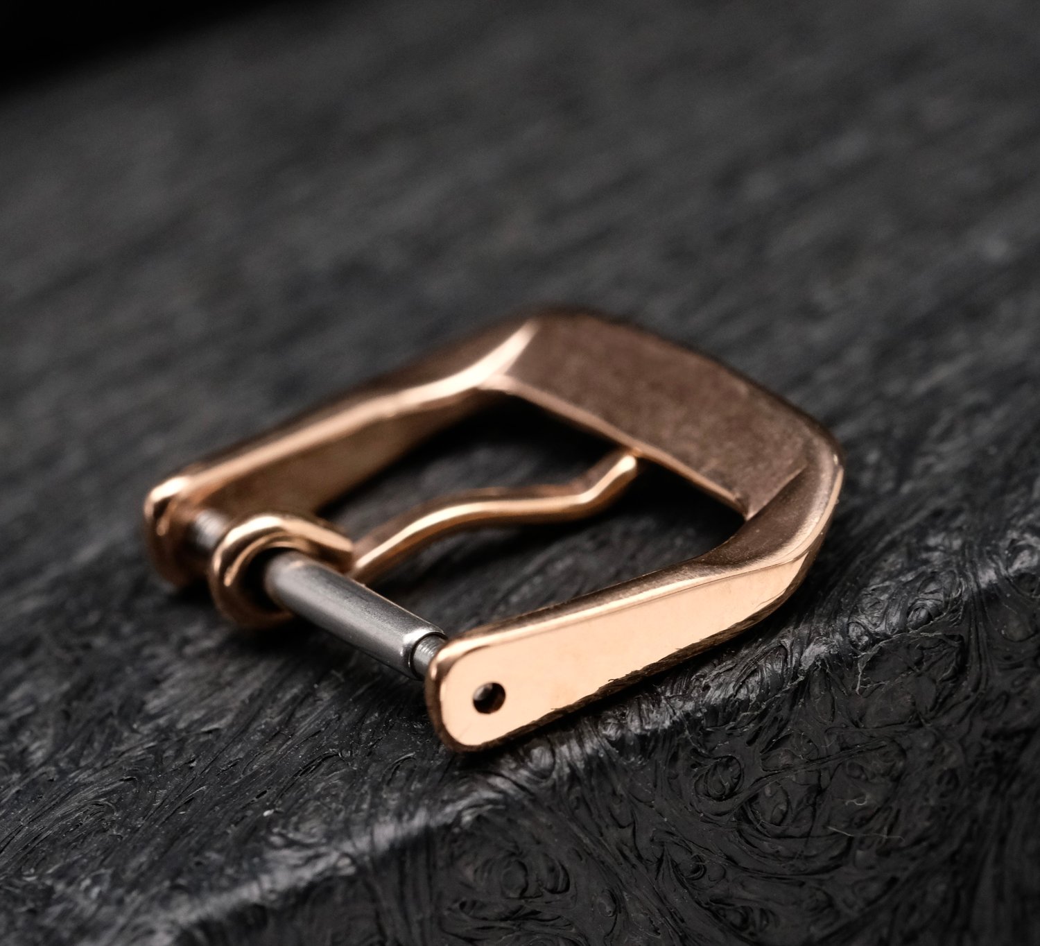 Image of VINTAGE STYLE ROSE GOLD PLATED TANG BUCKLE, 14MM 