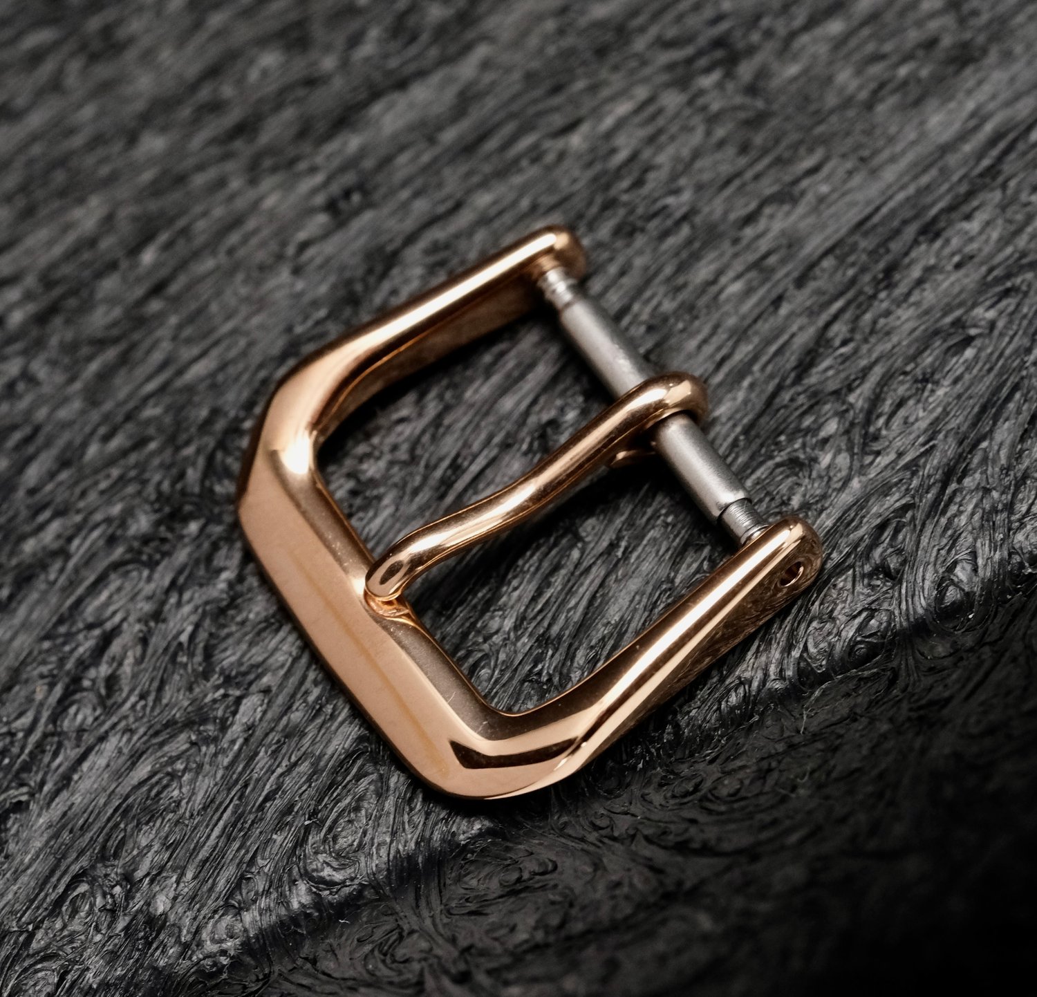 Image of VINTAGE STYLE ROSE GOLD PLATED TANG BUCKLE, 14MM 