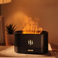 Black Aromatic Humidifier with Flame Mist