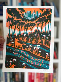 Wild Coyotes of San Francisco: Risograph Print