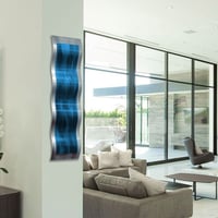 Image 1 of Metal Wall Art Home Decor-Mist Aqua - Abstract Contemporary Modern Garden Decor