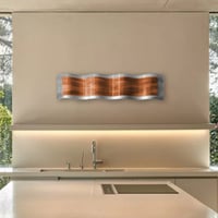 Image 2 of Metal Wall Art Home Decor-Mist Copper - Abstract Contemporary Modern Decor