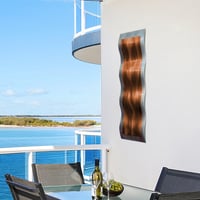 Image 5 of Metal Wall Art Home Decor-Mist Copper - Abstract Contemporary Modern Decor