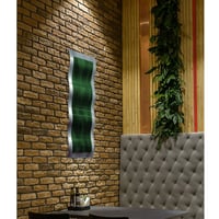 Image 2 of Metal Wall Art Home Decor-Mist Dark Green - Abstract Contemporary Modern Garden De