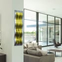 Metal Wall Art Home Decor-Mist Yellow - Abstract Contemporary Modern Garden De