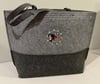 Large Felt Tote Bag with Flower Ring/Carting Dog