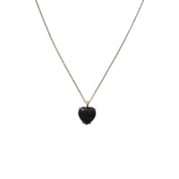 Image 1 of Black Onyx Heart Necklace