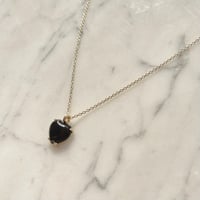 Image 2 of Black Onyx Heart Necklace