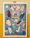 HB Vintage Ice Cream Poster Riso Print