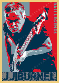 Image 1 of JJ BURNEL  -  THE STRANGLERS "BASS LEGENDS" Range A3 Retro Poster