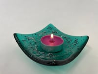 Image 1 of Emerald Swell Small Candle Holder