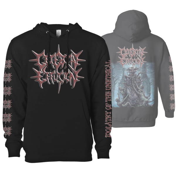 Image of CEREBRAL EFFUSION "IDOLATRY OF THE UNETHICAL" HOODIE