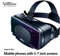 Virtual Reality 3D VR Headset Smart Glasses Helmet for Smartphones Cell Phone Mobile 7 Inches Lenses