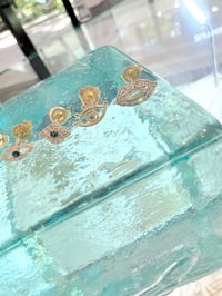 Image 3 of 14k solid gold diamond stud earrings(hamsa, evil eye, lips)