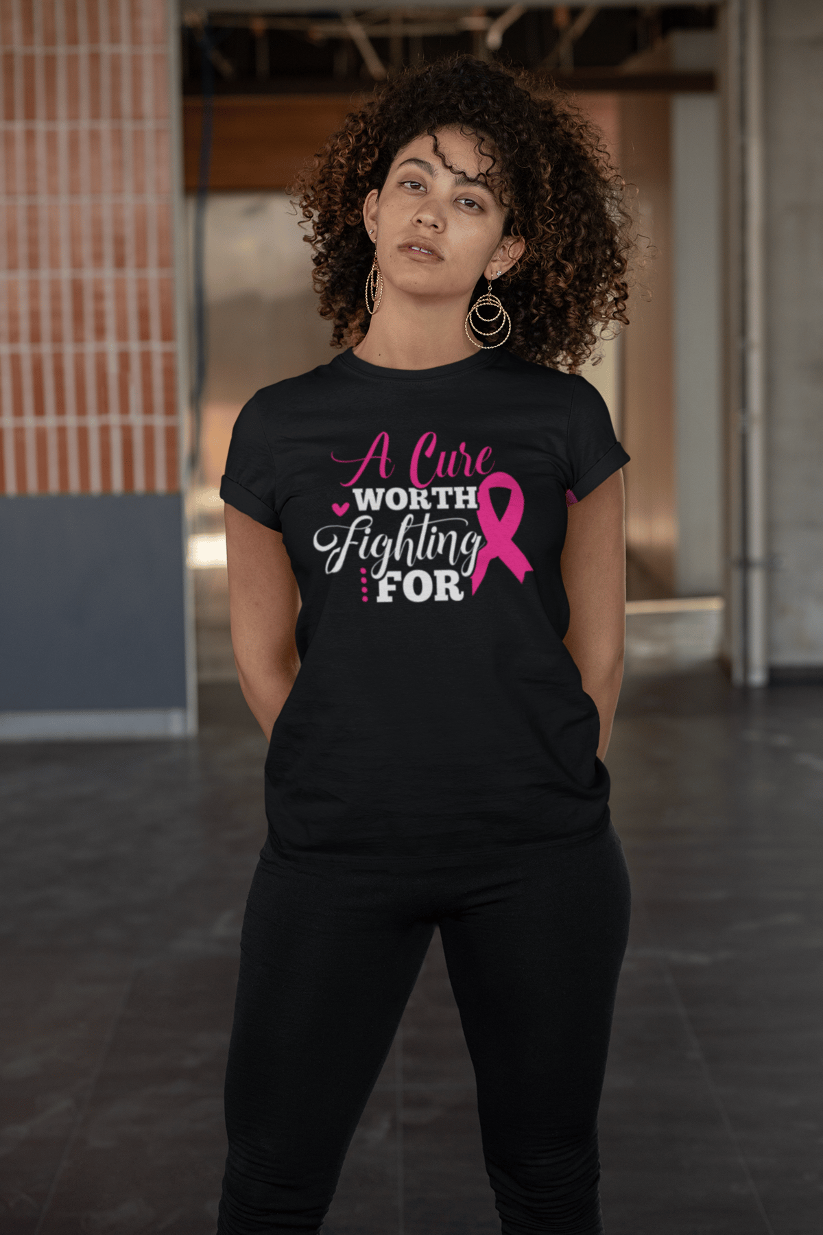 breast cancer awareness t-shirt design, the fighter girl breast