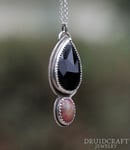 Image 2 of Onyx & Fire Opal Necklace