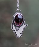 Image 3 of Garnet Raven Necklace