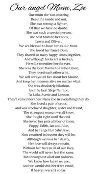 Image 4 of Personalised poem printed
