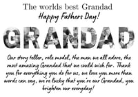 Grandad print with letters 