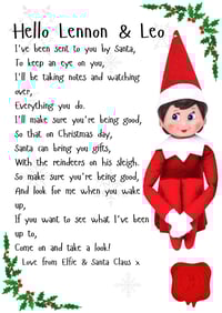 Elf on the shelf poem
