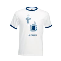 Camiseta blanco/azul