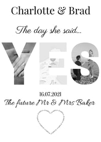 The day she said yes print