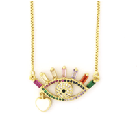 Image 1 of Aje Eye Pendant Gold Necklace