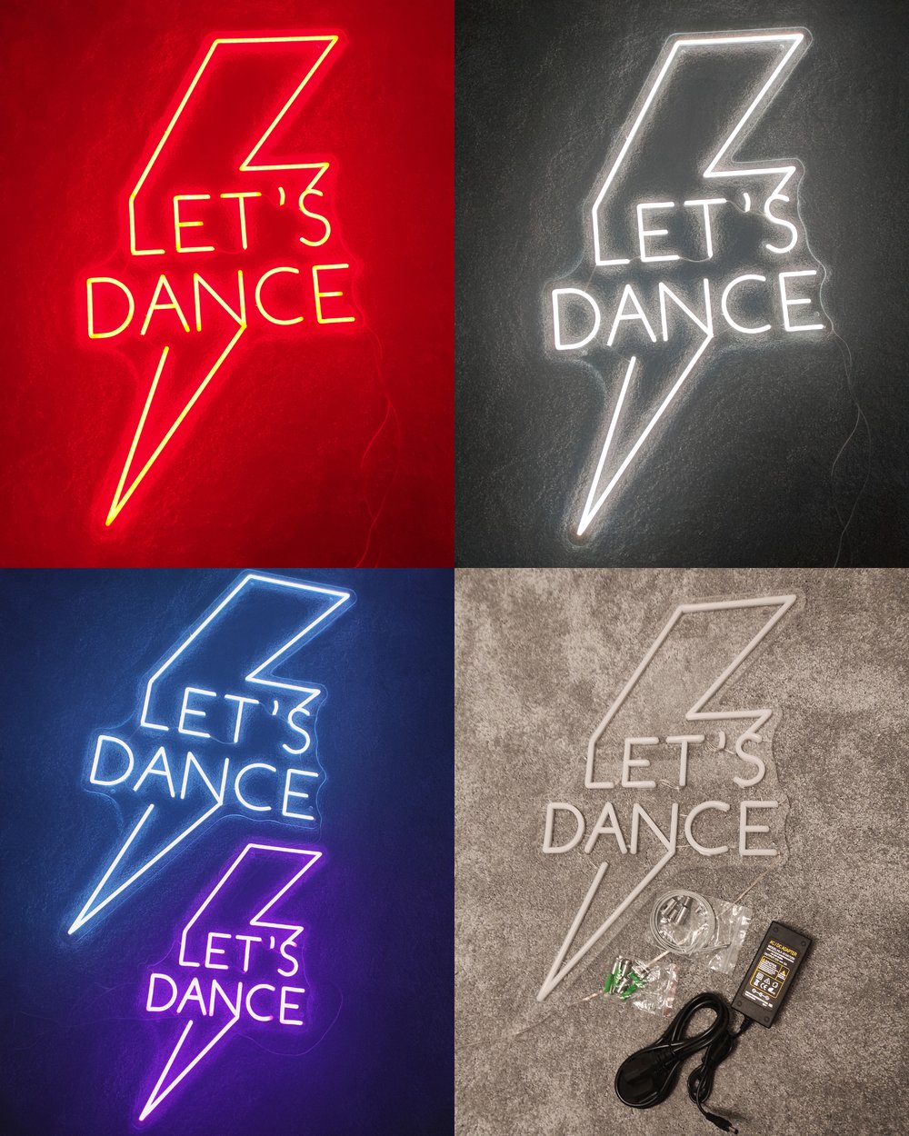 Colour Changing 'Let's Dance' Neon LED Light