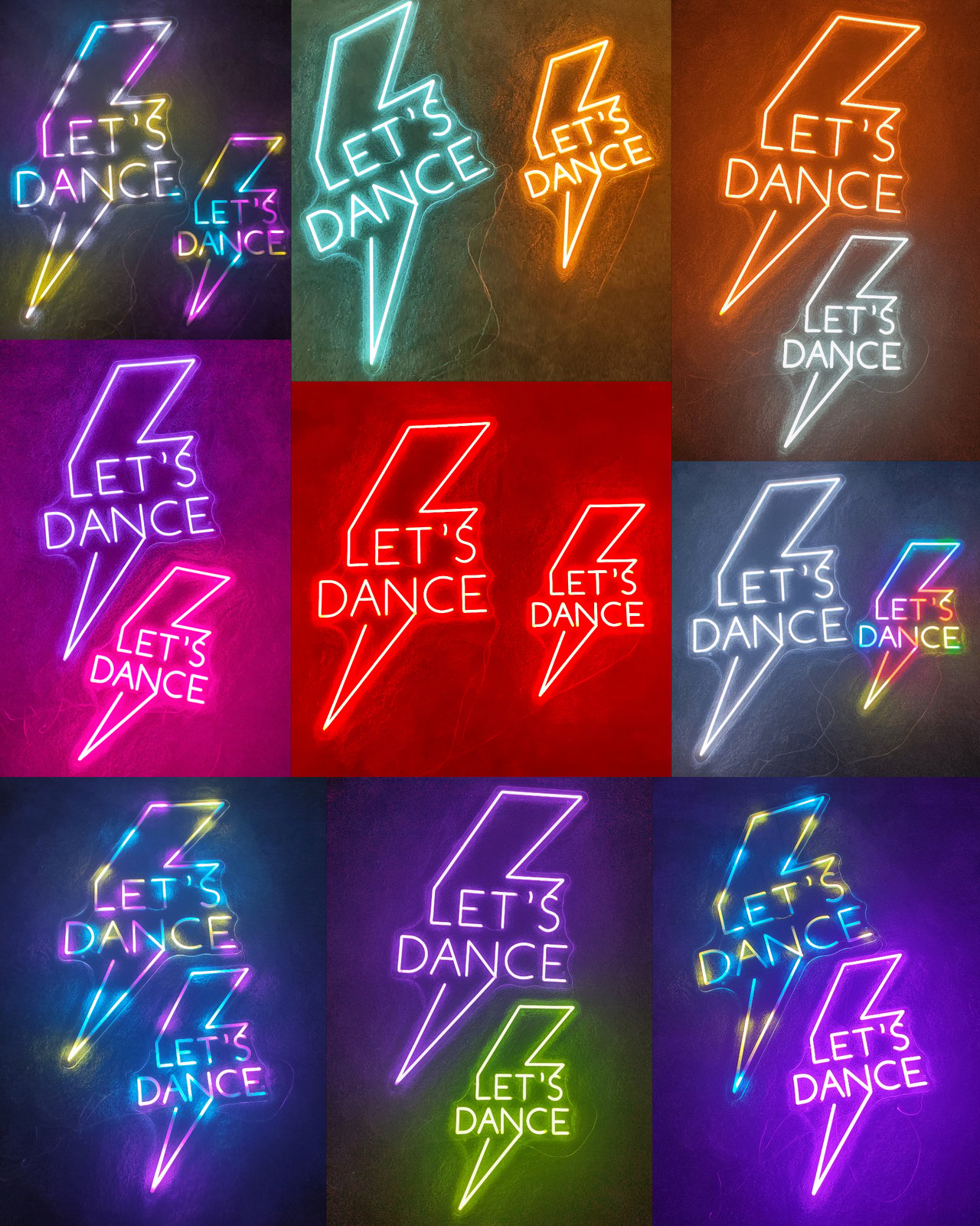 Colour changing on sale neon lights