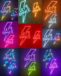 Image 3 of Colour Changing 'Let's Dance' Neon LED Light