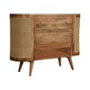 Rounded Rattan Storage Cabinet