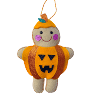 Image 3 of Halloween Gingerbread Man Decoration Pumpkin Costume