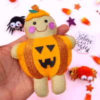 Image 2 of Halloween Gingerbread Man Decoration Pumpkin Costume