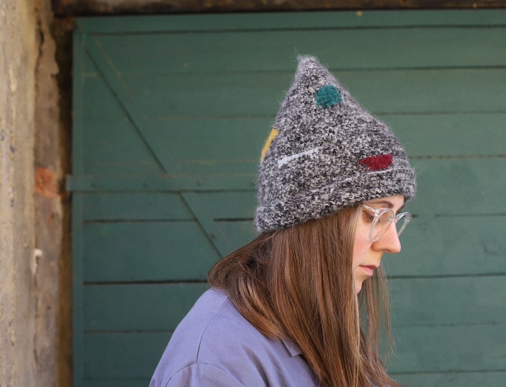 Image of GREY MELE MOHAIR CAP