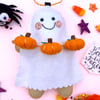 Halloween Gingerbread Man Ghost Costume and Pumpkin Garland