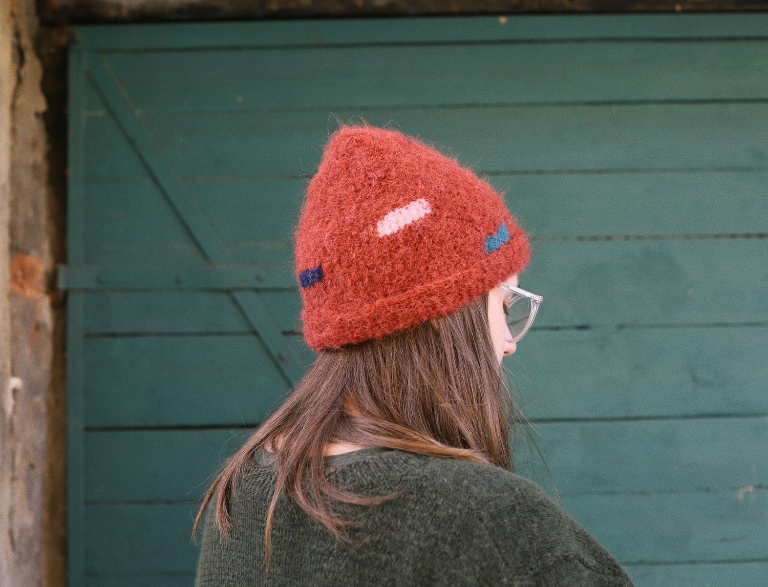 Image of BRICK COLOR MOHAIR CAP