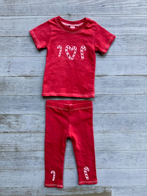 Image of Candy Cane Pajamas for Baby