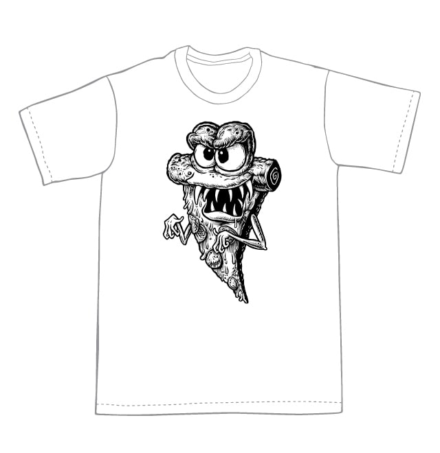 Pizza Monster T-shirt (A2) **FREE SHIPPING**