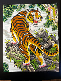 Image 1 of Tiger on cliffside original painting 