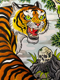 Image 2 of Tiger on cliffside original painting 