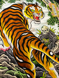 Image 3 of Tiger on cliffside original painting 