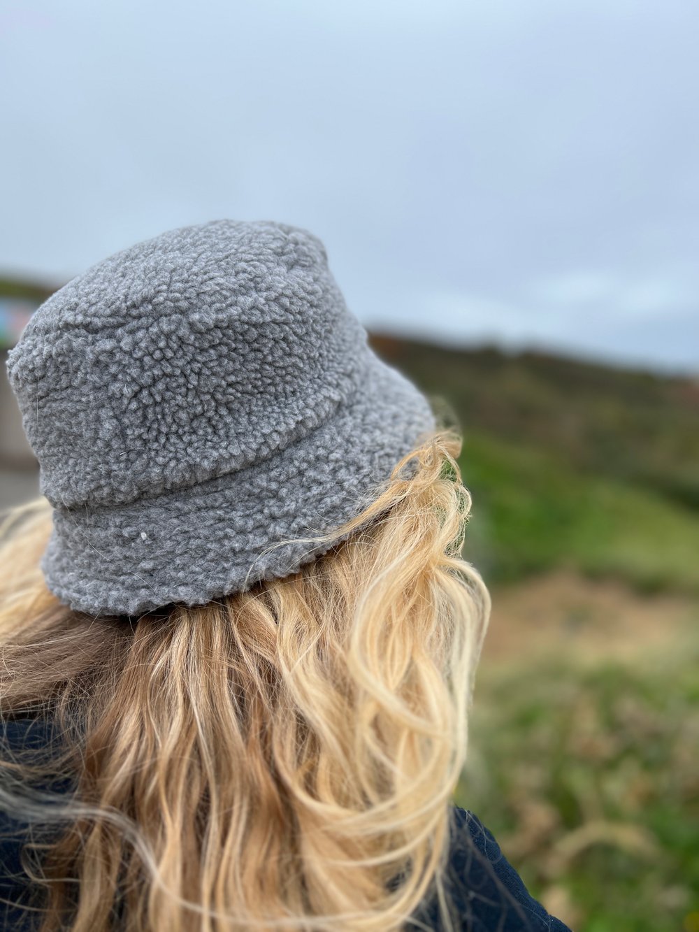 Sherpa Fleece Bucket Hat - GREY